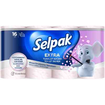 Туалетная бумага Selpak Extra 3 слоя 16 рулонов (8690530044746) Винница