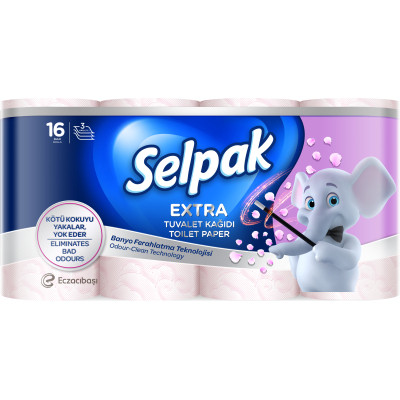 Туалетная бумага Selpak Extra 3 слоя 16 рулонов (8690530044746) Винница - изображение 1
