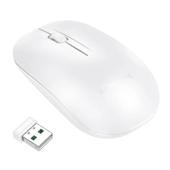 Компьютерная мышь BOROFONE BG14 Planet 2.4G business wireless mouse White Одесса