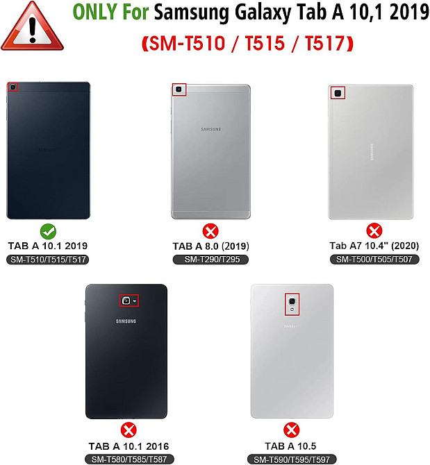 Защитный чехол-книжка Dingrich с Bluetooth клавиатурой Samsung Galaxy Tab A 10.1 дюйма [SM-T510/T515/T517] Днепр - изображение 4