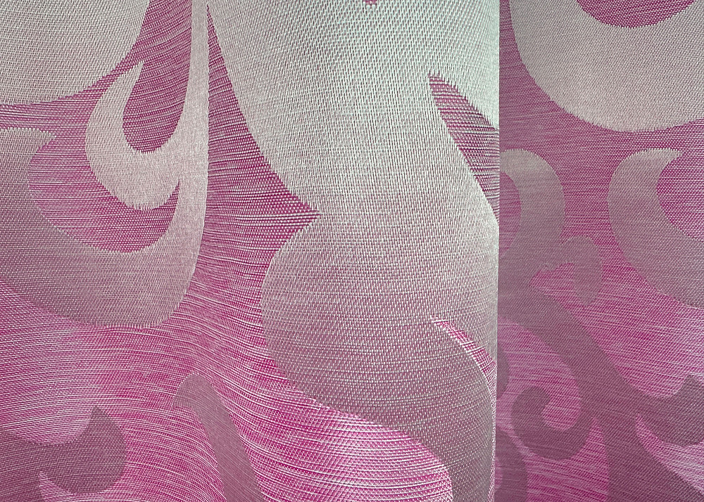 Комплект коротких штор VR-Textil Жакард Вензель № 476ш Рожевий 130х170 см 2 шт (35-0202) Київ - фото 7