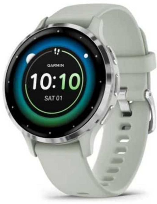 СМАРТ-годинник: Garmin Venu 3S Silver S. Steel Bezel w. Sage Gray Case. Київ - фото 3