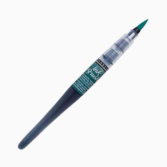 Ручка-пензель з чорнилом Sennelier Ink Brush, Насичений зелений (Intense Green) Київ