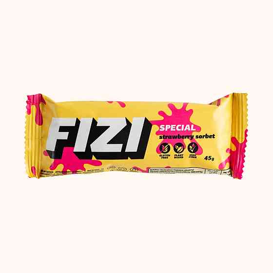 Батончик Fizi LIMITED EDITION Strawberry Sorbet 45g Луцьк