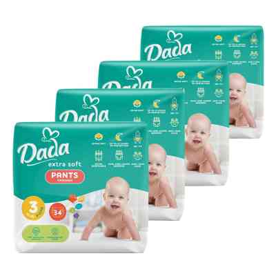 Підгузки Dada Extra Soft 3 Midi (6-11 кг) 136 шт. (4 упаковки по 34 шт) (4820174989613) Вінниця