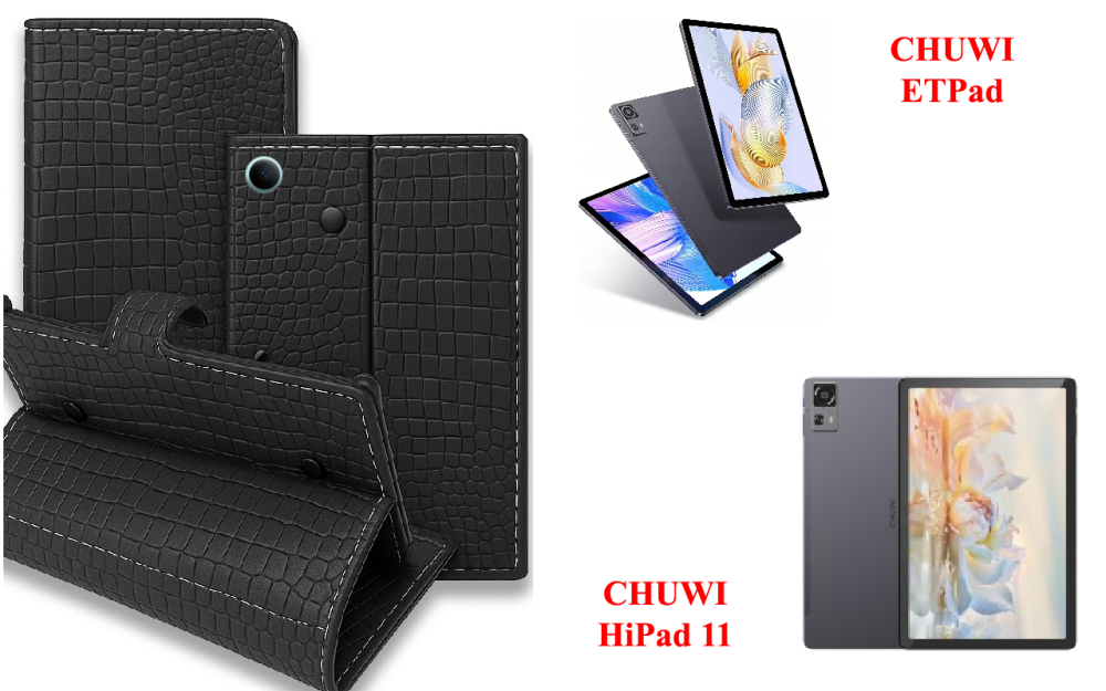 Книга-трансформер для планшета CHUWI ETPad, CHUWI HiPad 11, цвет Black Krokodil Black Киев - изображение 1