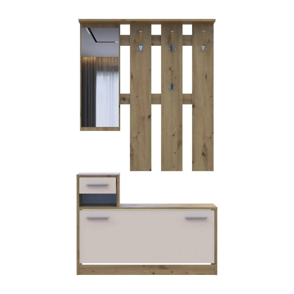 Передпокій з дзеркалом Doros Alice Дуб Евок/Кашемір 100х25х182.9 DRS-011755 (44900360) Львів - фото 5