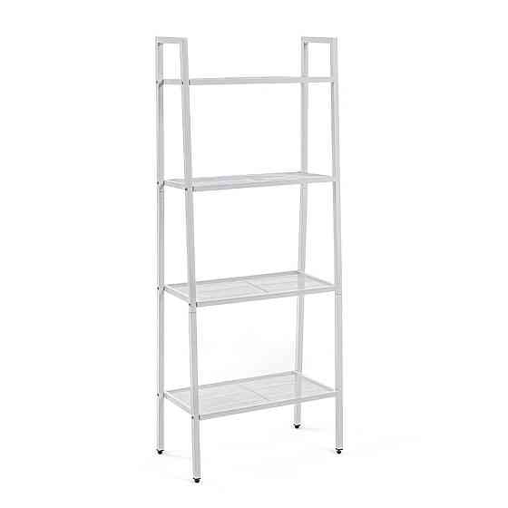 Стеллаж-этажерка четырехъярусный из металла 60х35х148см Белый SW-00002104 Днепр