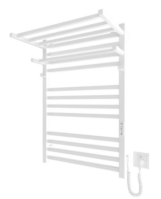 Полка для полотенец навесная профильная HF Sheffield 520x284 white mat Киев - изображение 4