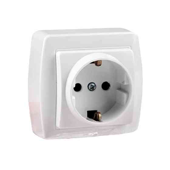 Розетка с заземлением 16А, Acura белый Днепр