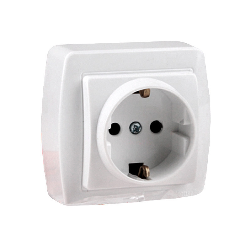 Розетка с заземлением 16А, Acura белый Днепр - изображение 2