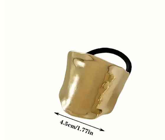 Гумка для волосся із золотистою вставкою Сміла