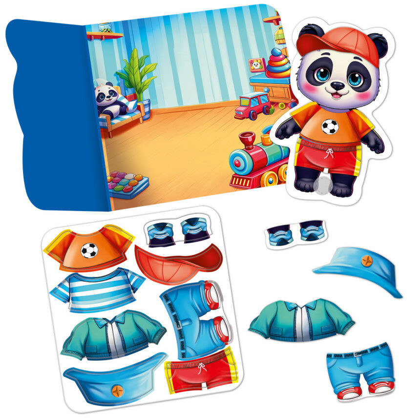 Гра розвиваюча з липучками "Панда" VT1320-06, 8 елементів одягу Вінниця - фото 3