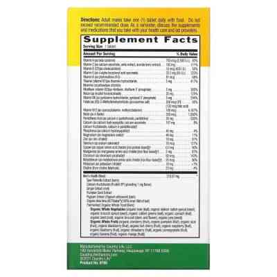 Мультивітамін Country Life Мультивітаміни для Чоловіків, Core Daily-1 for Men, 60 таблеток (CLF-08190) Вінниця