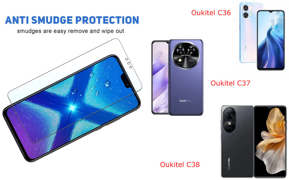 Захисне скло NeoGlass для Oukitel C36, Oukitel C37, Oukitel C38 – надпрозоре та стійке Київ - фото 3