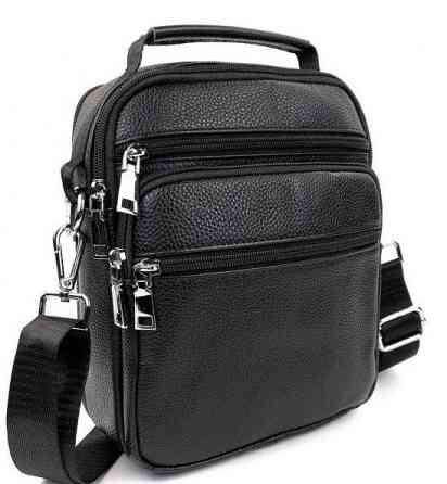 Кожаный мужской мессенджер черный Bexhill Мужская кожаная сумка черная Киев