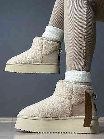 Угги женские Itts 1707-3 с мехом тедди на платформе молочные, 37, 23,5 см Киев
