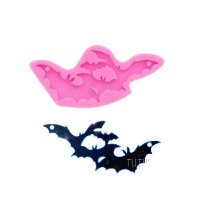Молд силиконовый Летучие мыши 77 на 30 мм розовый Киев - изображение 1