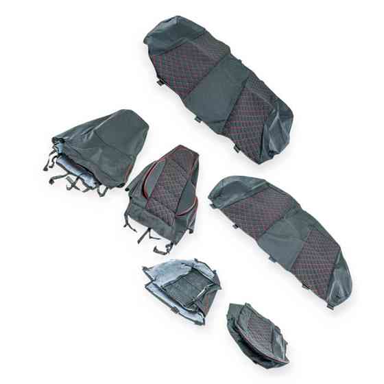 Чехлы ваз 2108-21099, 2113-2115 ромб красные салона Мукачево