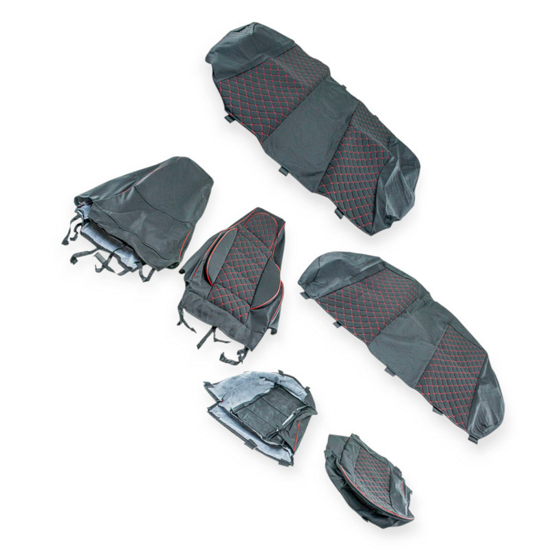 Чехлы ваз 2108-21099, 2113-2115 ромб красные салона Мукачево - изображение 1