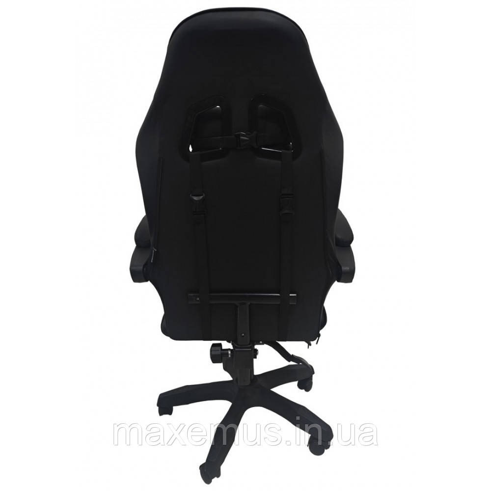 Кресло с регулировкой спинки В 945 с подставкой для ног кресло для геймера компьютерное черное Мостиска - изображение 6