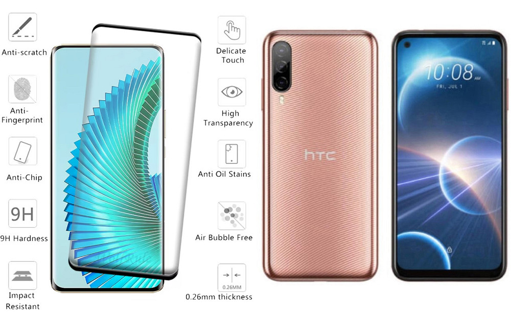 Захисне скло HyperGlass Pro для HTC Desire 22 Pro 5G – максимальна чутливість та захист Київ - фото 2