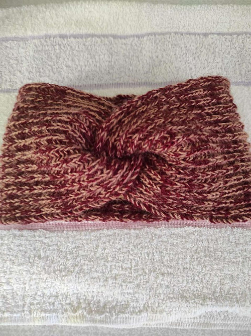 Повязка на голову женская теплая, вязаная топ Киев - изображение 1