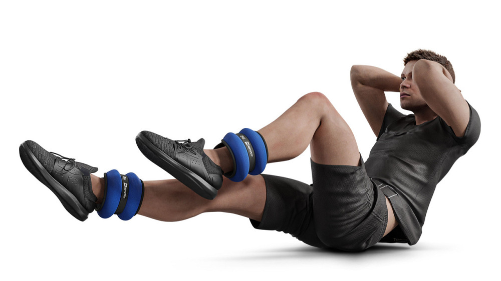 Обважнювачі для ніг та рук Hop-Sport HS-S004WB 2х2кг сині Київ - фото 8