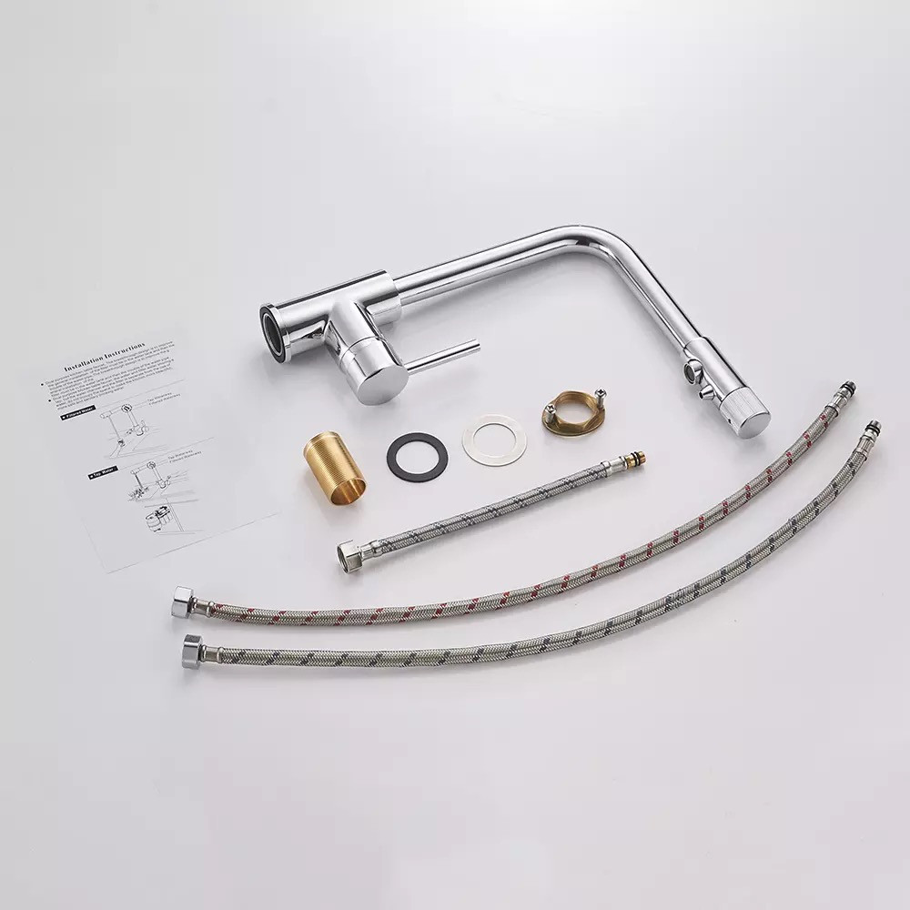 Змішувач для кухні WanFan, для гарячої і холодної води, 2 види подачі води, отвори для фільтрованої води Кам'янець-Подільський - фото 3