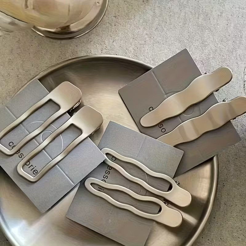 Заколки для волос 3 шт для девушек, серебристые набор заколок для создания причесок женская бижутерия,металлические Каменец-Подольский - изображение 8