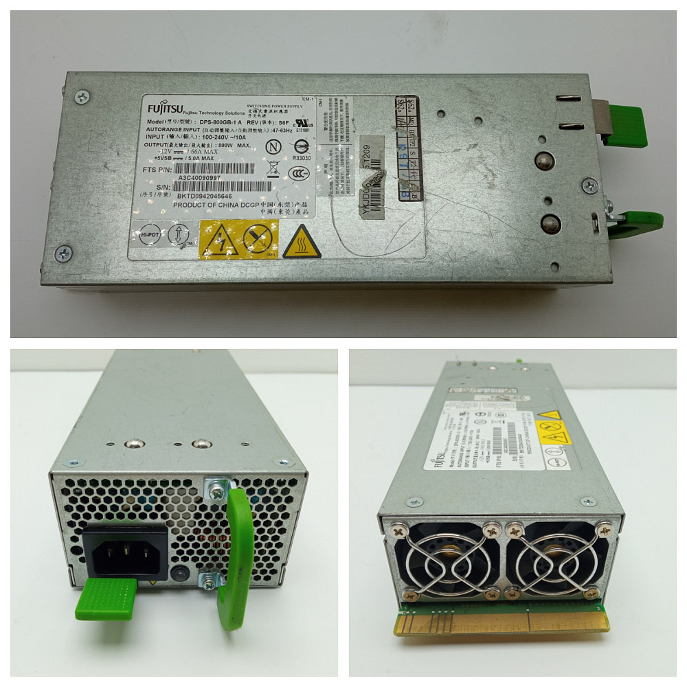 Серверний блок живлення Fujitsu 800W dps-800gb-1 ( товар вживаний) Луцк - изображение 1