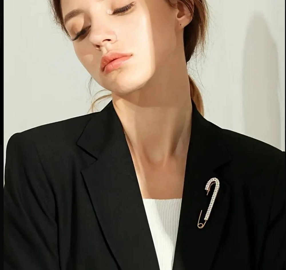 Брошка-шпилька зі стразами, декоративна, набір 2 шт Київ - фото 4