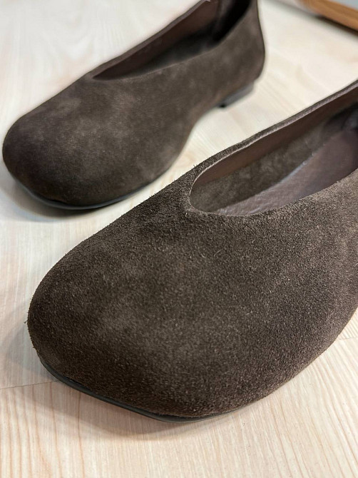 Балетки жіночі Zemira 23-0582 замшеві квадратний носок коричневі, 38, 24,5 см Київ - фото 11