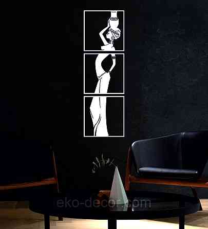 Декоративное настенное Панно «Девушка» Декор на стену 90*276 см, Белый Киев