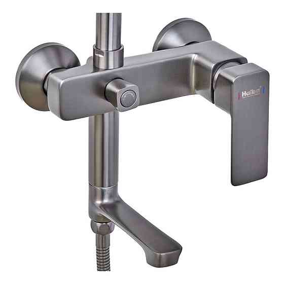 Душевая колонна со смесителем Haiba Kubus 009-J Graphite (HB4005) Киев