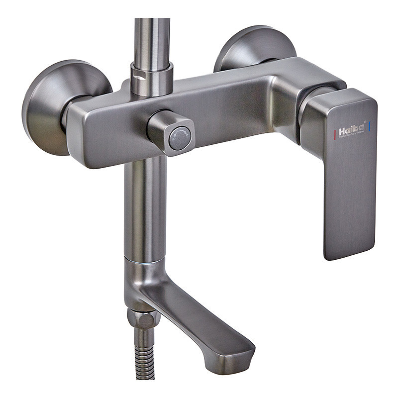 Душевая колонна со смесителем Haiba Kubus 009-J Graphite (HB4005) Киев - изображение 4