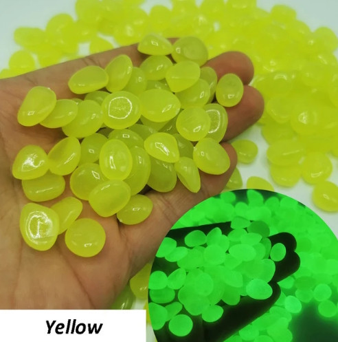 Светящиеся камни для декора 0,7-10мм 50шт. Желтый Киев - изображение 1