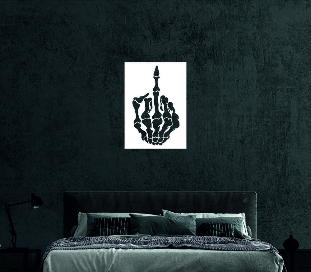 Декоративное настенное Панно «Средний палец» Декор на стену 90*64 см, Белый Киев - изображение 6