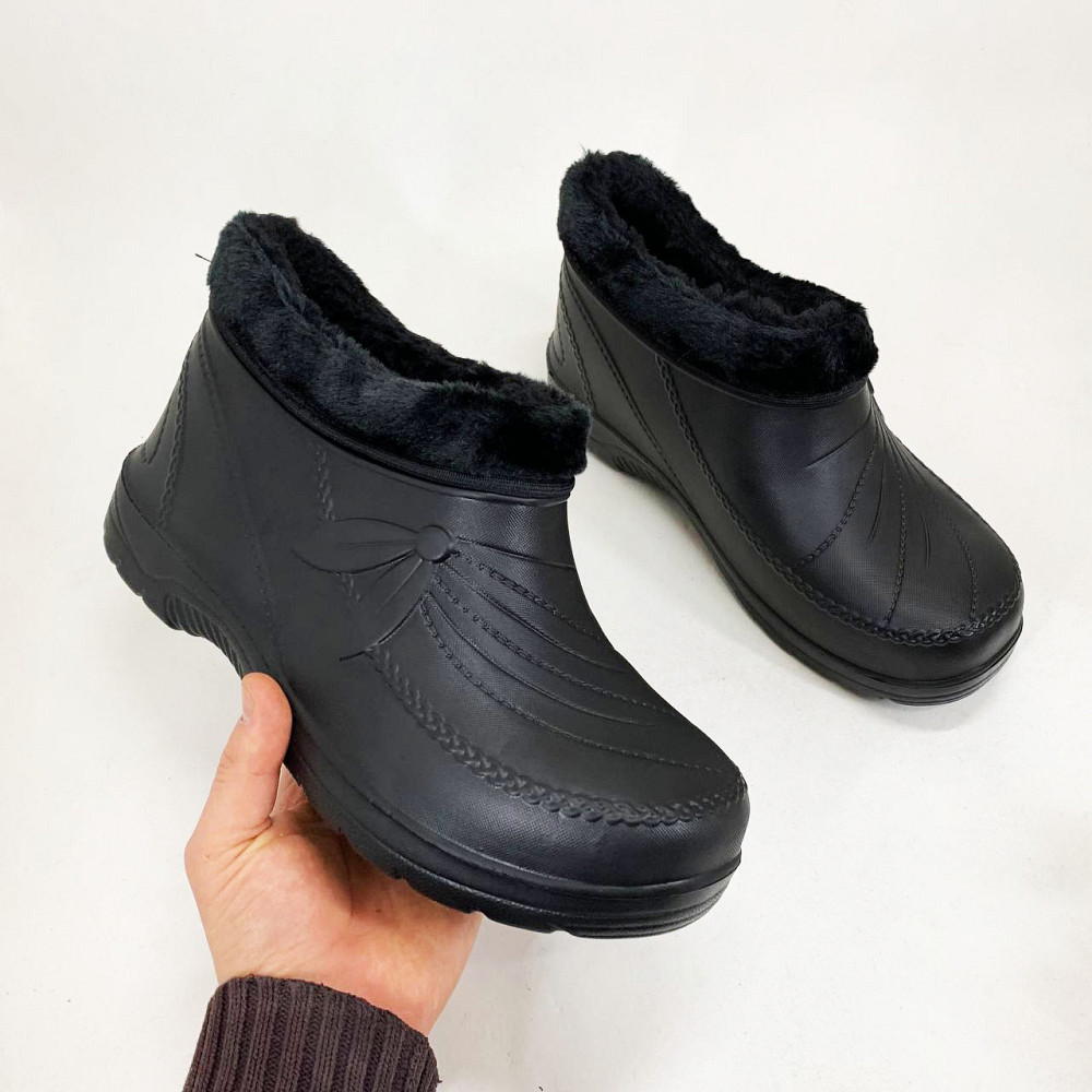 Женские галоши пена 41р, Утепленные мехом бурки, Женские дутики на затяжке суконные бабуши WC-19 Львов - изображение 12