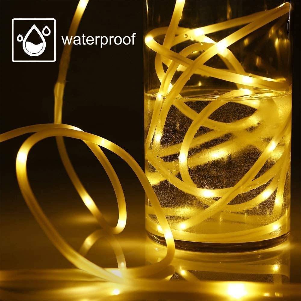 Вулична гірлянда RcStarry 30 м, 300 LED, тепле жовтогаряче світло, у ПВХ трубці, з пультом ДУ, IP65 Київ - фото 14