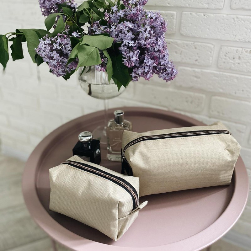 Набор косметичек 2 шт K020-beige (бежевый) Сумы - изображение 1