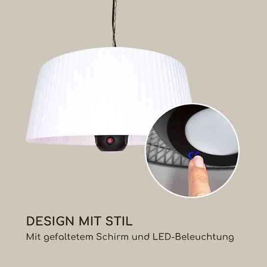 Нагрівач для тераси Venice Heat 800/1000/1800 Вт з дистанційним керуванням білийBlumfeldt Німеччина Рівне