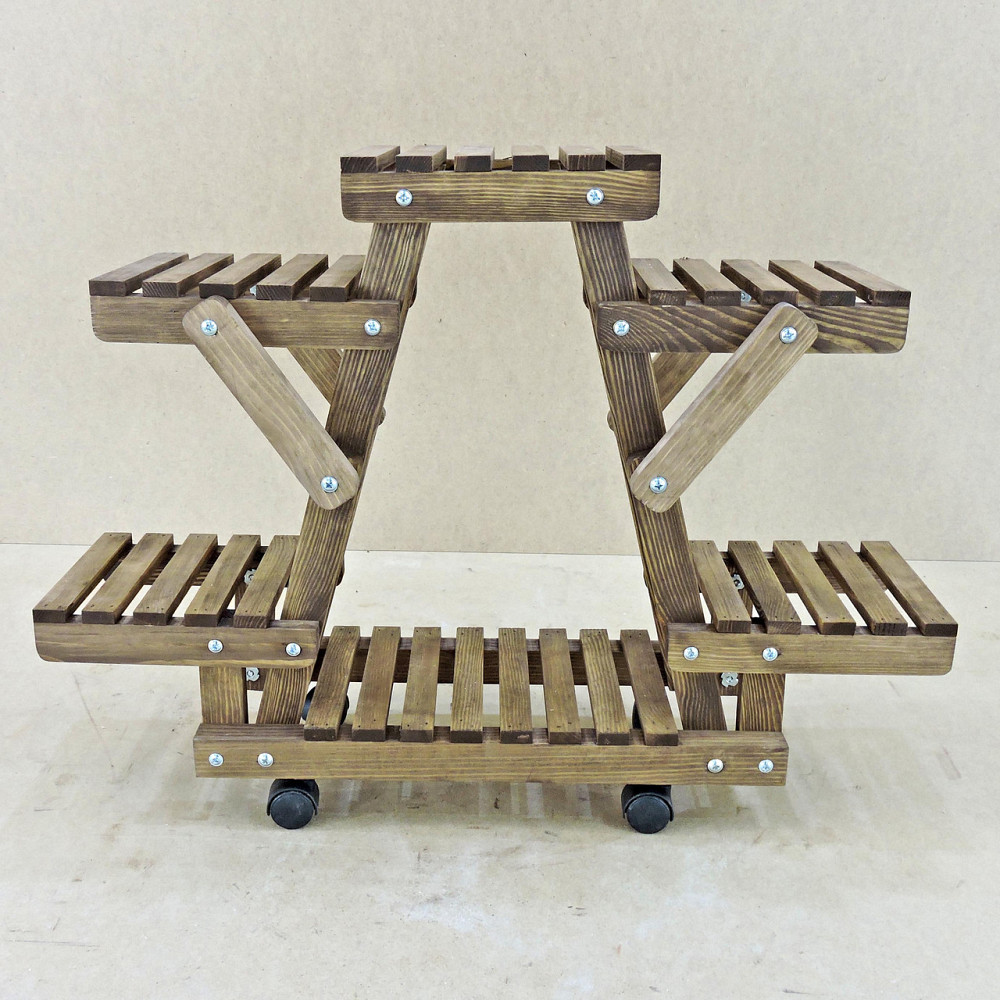 Підставка для квітів "Тулуза" капучино на коліщатках Миколаїв - фото 5