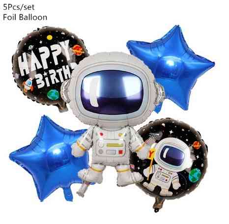 Кульки космонавт в космосі для дітей 5 штук one size різнобарвний Київ