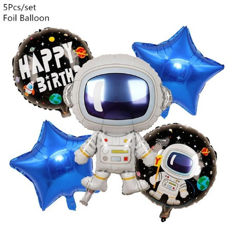 Кульки космонавт в космосі для дітей 5 штук one size різнобарвний Київ - фото 2