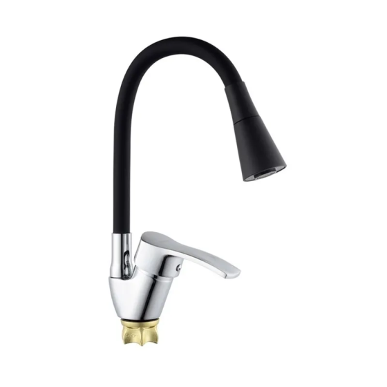 Змішувач для кухні з силіконовим виливом Champion YUB 011-279  Refl.Black   ( MI6424 ) 20657 Харьков