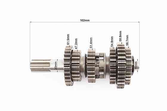 Коробка передач ZUBR (вторинний вал 162мм, два вали з шестернями) СG-200cc "вал первинний 11зуб." Київ