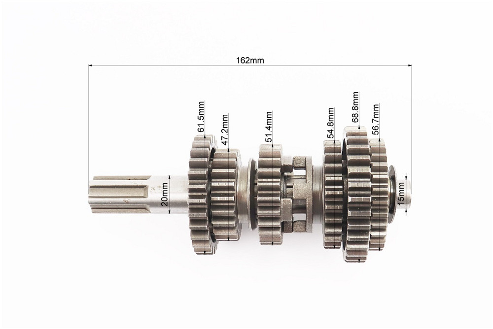 Коробка передач ZUBR (вторинний вал 162мм, два вали з шестернями) СG-200cc "вал первинний 11зуб." Київ - фото 2