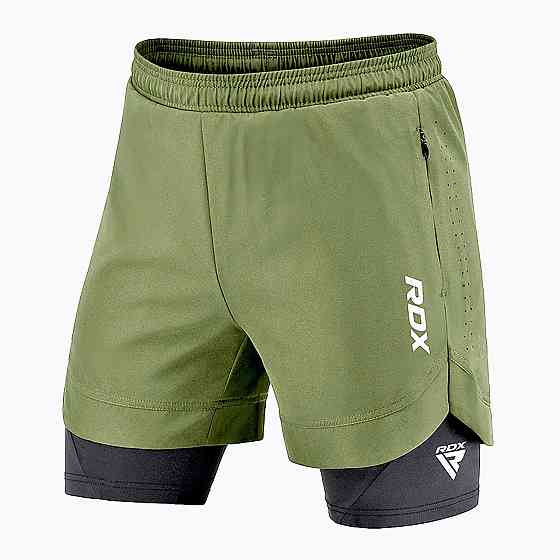 Компрессионные шорты для боев зеленые MMA RDX T16 GREEN/BLACK размер S Киев