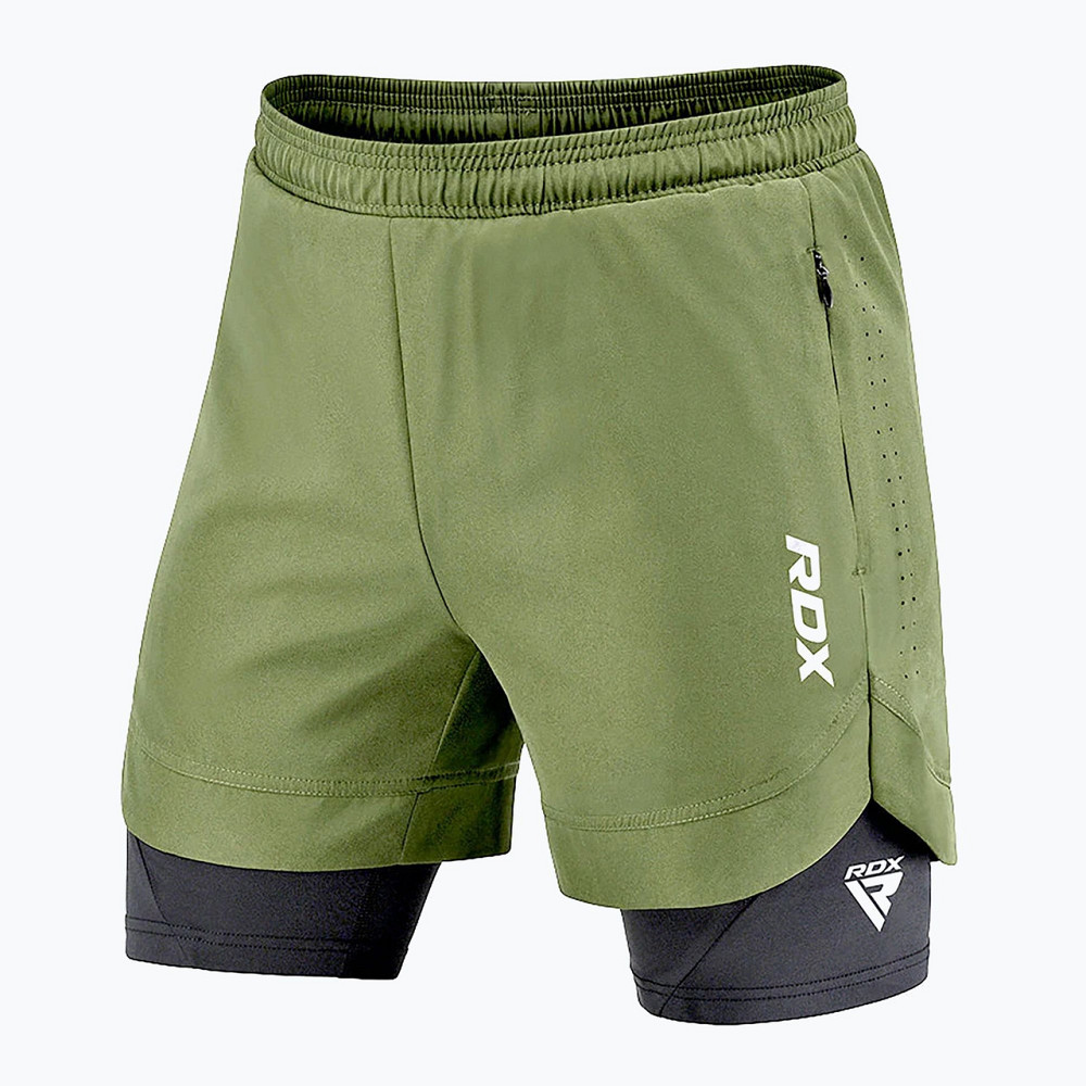 Компрессионные шорты для боев зеленые MMA RDX T16 GREEN/BLACK размер S Киев - изображение 1